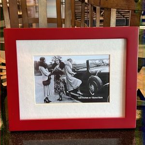 Crate&Barrel Rosewood Contemporary Matted Wood Photo Frame 4 x 6 New